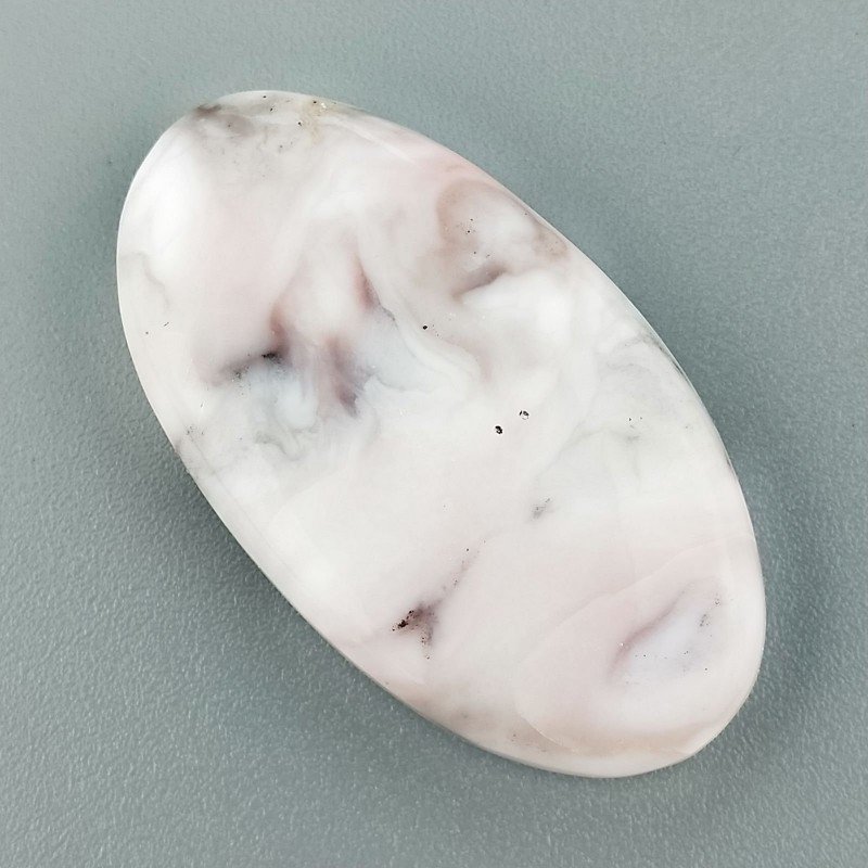 Opale Rosa Naturale Forma Ovale Piatto Cabochon Liscio Fatto a Mano 36X20mm 5.82gm 1pz