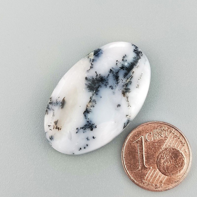 Cabochon di Opale Rosa Naturale Ovale, Piatto e Liscio, 31x19 mm, 4,40 g, Fatto a Mano