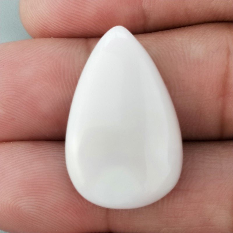 Opale Rosa Naturale Forma Goccia Piatto Cabochon Liscio Fatto a Mano 28X18mm 3.47gm 1pz