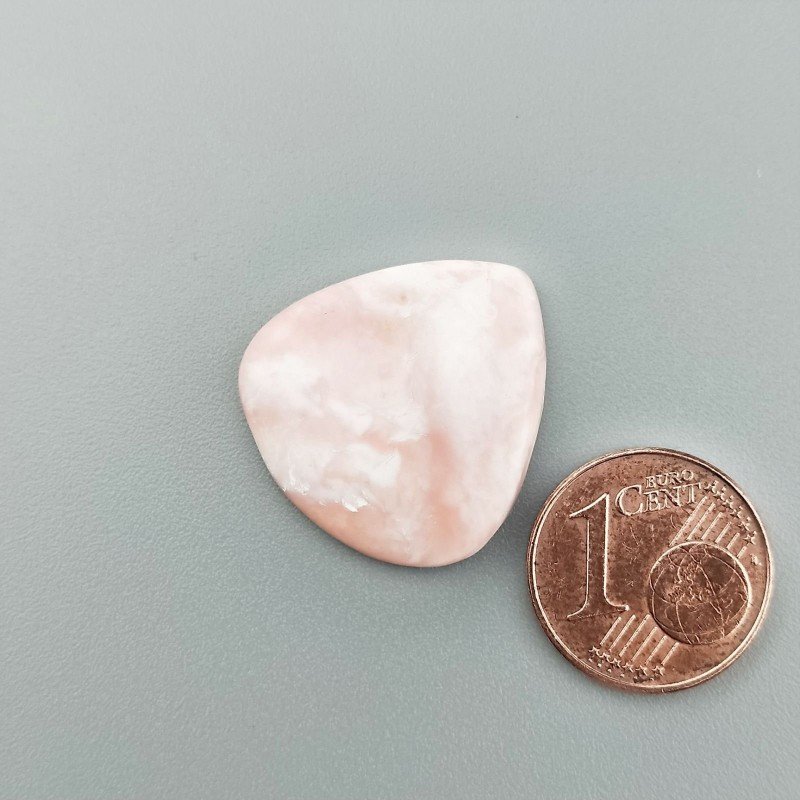 Opale Rosa Naturale Forma Goccia Piatto Cabochon Liscio Fatto a Mano 22X21mm 2.21gm 1pz