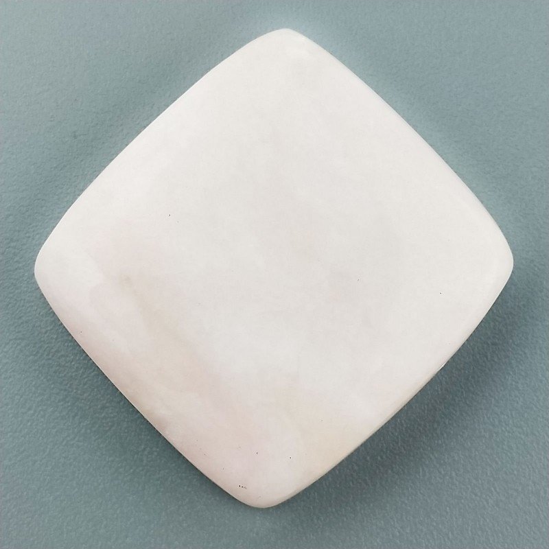 Opale Rosa Naturale Forma Rettangolare Piatto Cabochon Liscio Fatto a Mano 26X27mm 7.37gm 1pz