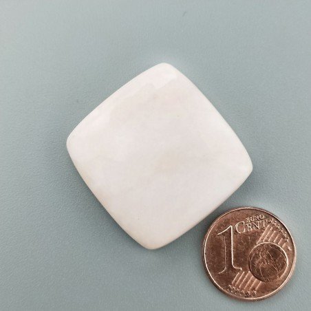 Opale Rosa Naturale Forma Rettangolare Piatto Cabochon Liscio Fatto a Mano 26X27mm 7.37gm 1pz