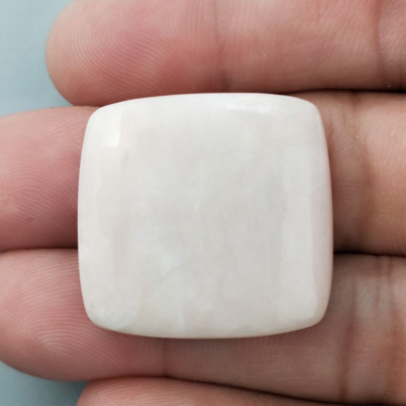 Opale Rosa Naturale Forma Rettangolare Piatto Cabochon Liscio Fatto a Mano 26X27mm 7.37gm 1pz