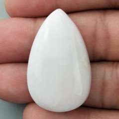 Opale Rosa Naturale Forma Goccia Piatto Cabochon Liscio Fatto a Mano 35X21mm 7.00gm 1pz