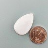 Opale Rosa Naturale Forma Goccia Piatto Cabochon Liscio Fatto a Mano 23X15mm 1.73gm 1pz