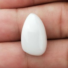 Cabochon di Opale Rosa Naturale Fantasia, Piatto e Liscio, 20x12 mm, 1,79 g, Fatto a Mano