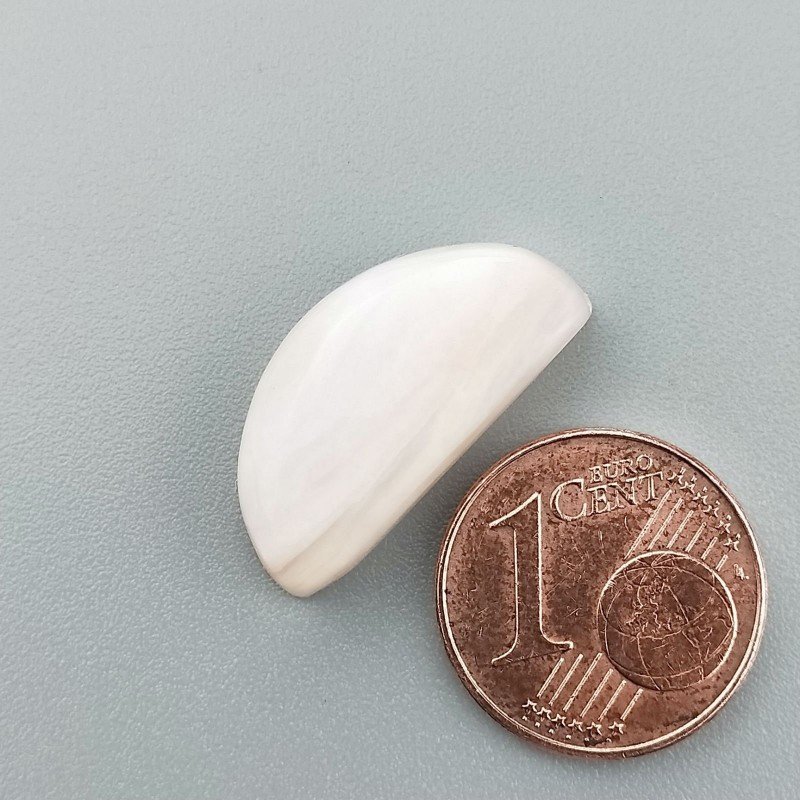 Cabochon di Opale Rosa Naturale Fantasia, Piatto e Liscio, 21x10 mm, 1,69 g, Fatto a Mano