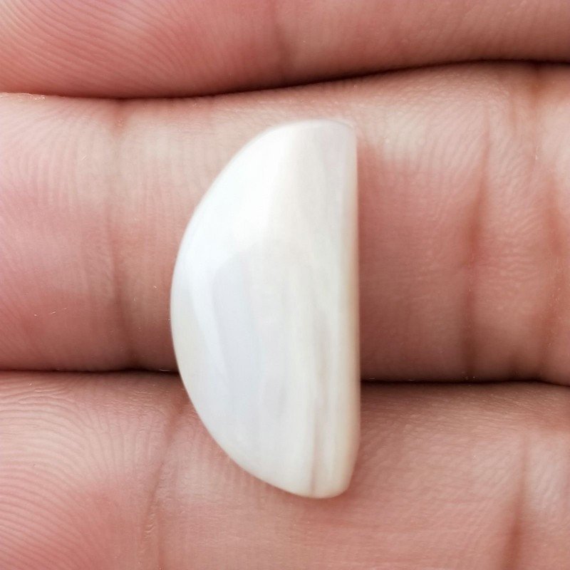 Opale Rosa Naturale Forma Fantasia Piatto Cabochon Liscio Fatto a Mano 21X10mm 1.69gm 1pz