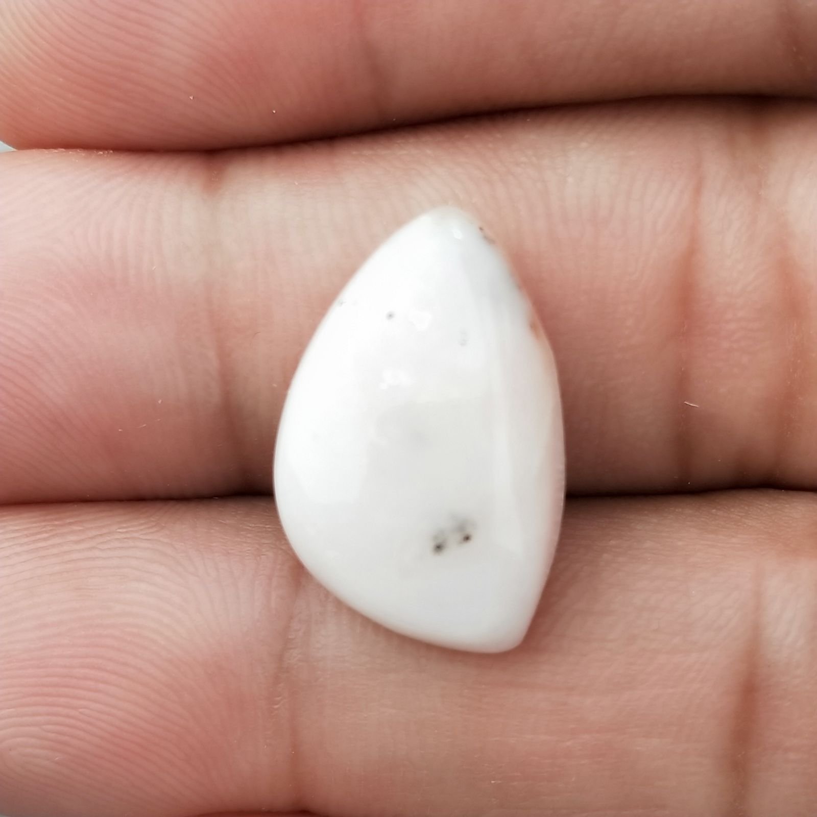 Opale Rosa Naturale Forma Fantasia Piatto Cabochon Liscio Fatto a Mano 18X12mm 1.63gm 1pz