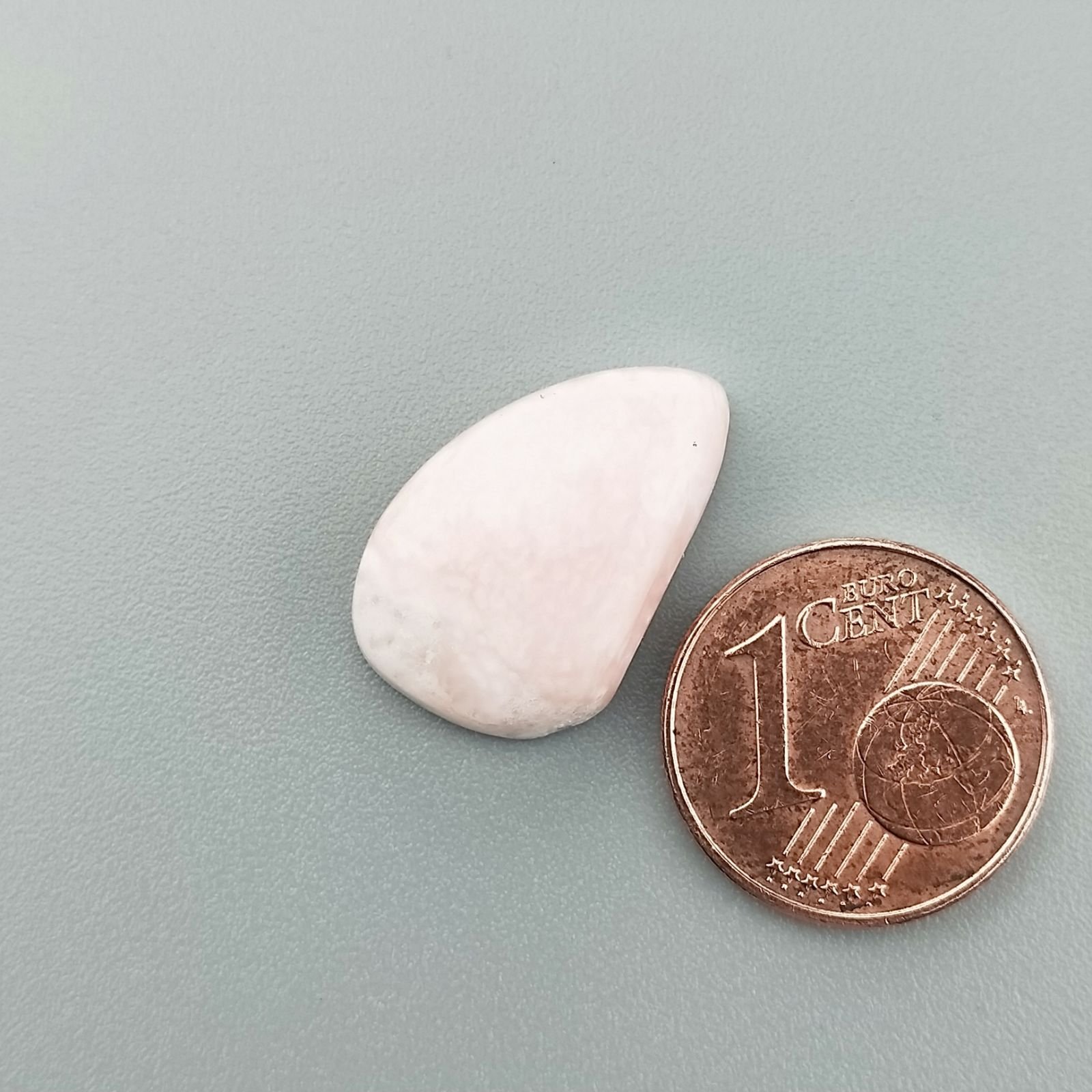 Opale Rosa Naturale Forma Fantasia Piatto Cabochon Liscio Fatto a Mano 19X12mm 1.57gm 1pz