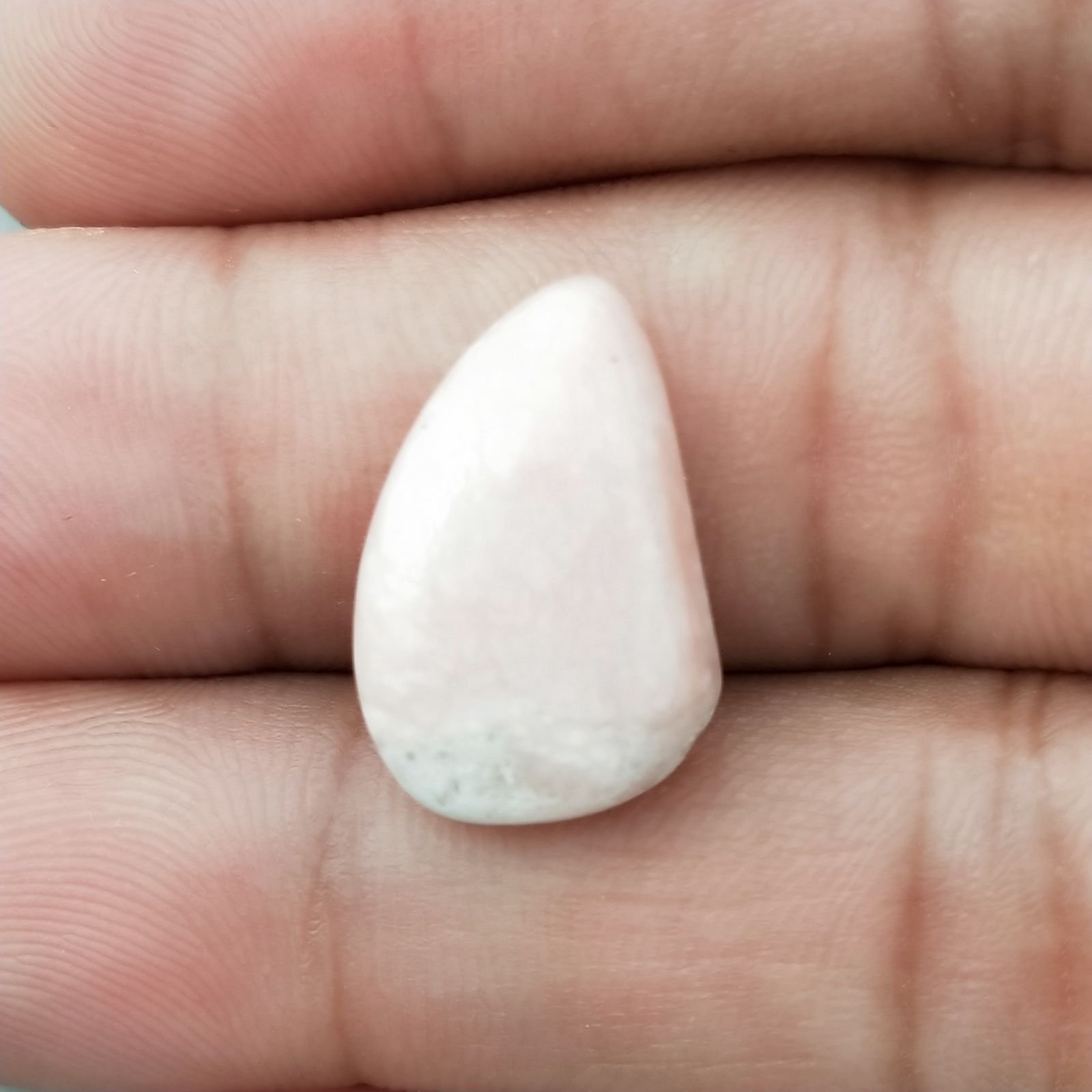 Opale Rosa Naturale Forma Fantasia Piatto Cabochon Liscio Fatto a Mano 19X12mm 1.57gm 1pz