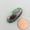 Rubino Zoisite Naturale Forma Ovale Piatto Cabochon Liscio Fatto a Mano 28X13X5mm 4,88GM
