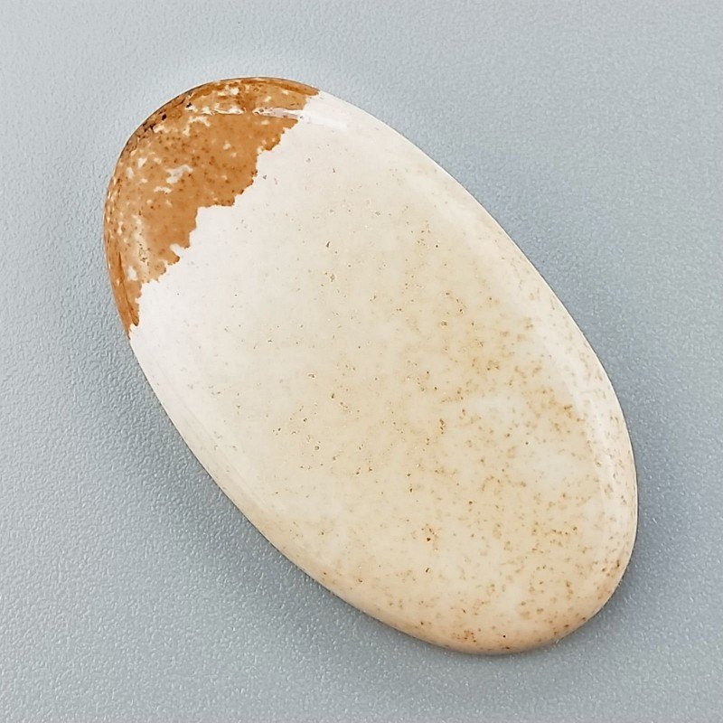Pietra Paesina Naturale Forma Ovale Piatto Cabochon Liscio Fatto a Mano 37X21X4mm 5,90gm 1pz