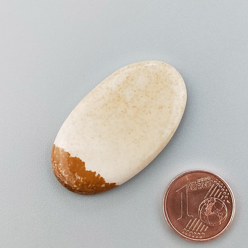 Cabochon di Pietra Paesina Naturale Ovale, Piatto e Liscio, 37x21x4 mm, 5,90 g, Fatto a Mano