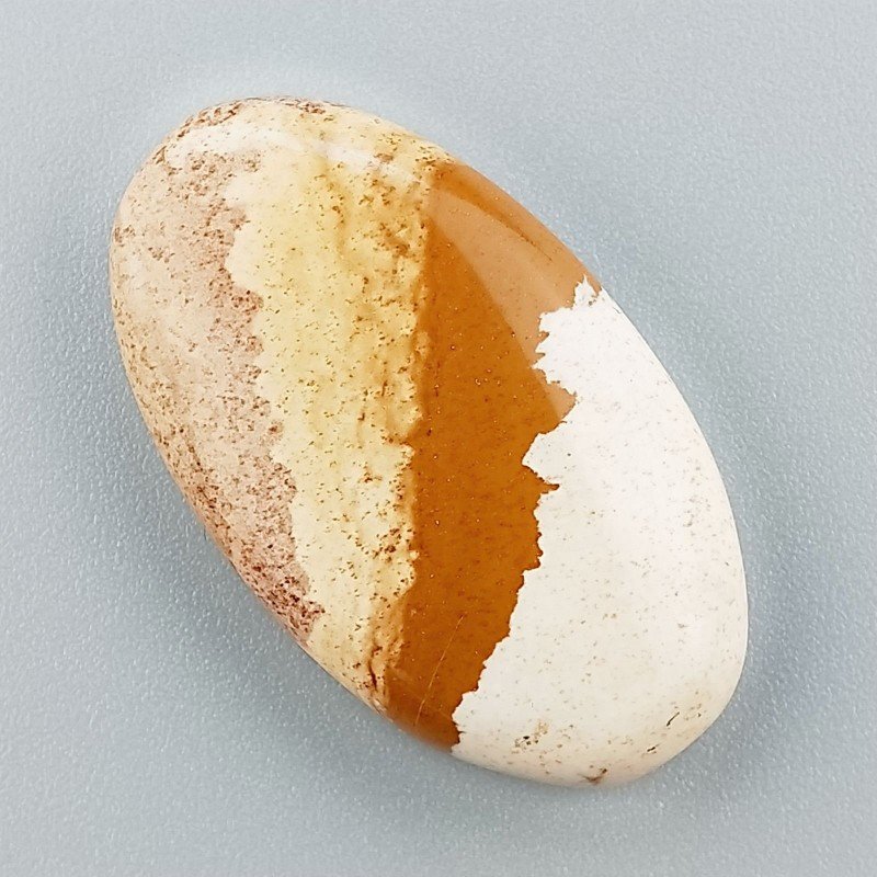 Pietra Paesina Naturale Forma Ovale Piatto Cabochon Liscio Fatto a Mano 35X20X7mm 8,05gm 1pz