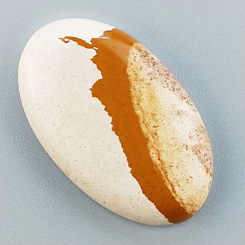 Pietra Paesina Naturale Forma Ovale Piatto Cabochon Liscio Fatto a Mano 35X21X5mm 7,00gm 1pz