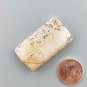 Pietra Paesina Naturale Forma Cuscino Piatto Cabochon Liscio Fatto a Mano 35X19X6mm 8,90gm 1pz