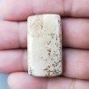 Pietra Paesina Naturale Forma Cuscino Piatto Cabochon Liscio Fatto a Mano 35X19X6mm 8,90gm 1pz