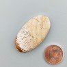 Pietra Paesina Naturale Forma Ovale Piatto Cabochon Liscio Fatto a Mano 37X20X5mm 6,10gm 1pz
