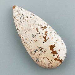 Pietra Paesina Naturale Forma Goccia Piatto Cabochon Liscio Fatto a Mano 38X18X7mm 7,15gm 1pz