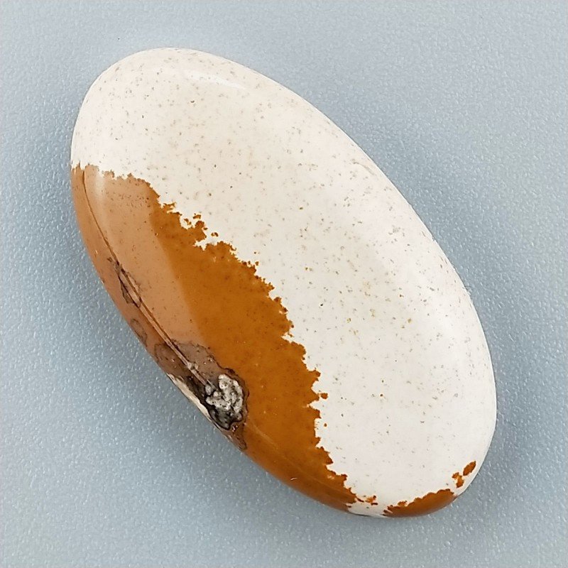 Pietra Paesina Naturale Forma Ovale Piatto Cabochon Liscio Fatto a Mano 33X17X6mm 6,15gm 1pz