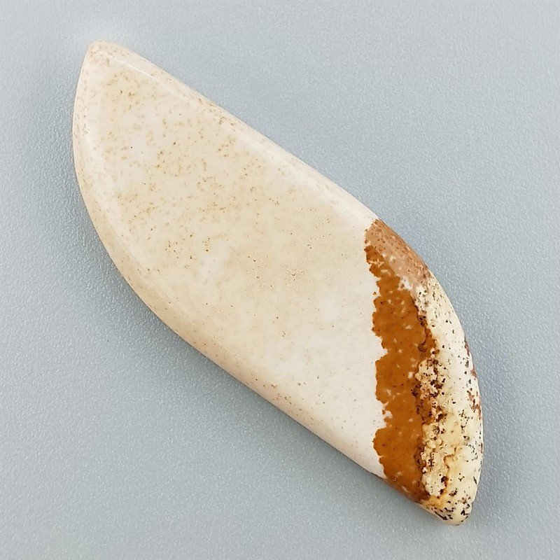 Pietra Paesina Naturale Forma Fantasia Piatto Cabochon Liscio Fatto a Mano 50X18X4mm 7,00gm 1pz