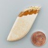 Pietra Paesina Naturale Forma Fantasia Piatto Cabochon Liscio Fatto a Mano 50X18X4mm 7,00gm 1pz