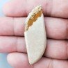 Pietra Paesina Naturale Forma Fantasia Piatto Cabochon Liscio Fatto a Mano 50X18X4mm 7,00gm 1pz