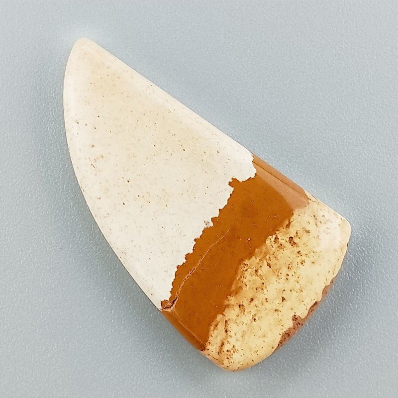 Pietra Paesina Naturale Forma Fantasia Piatto Cabochon Liscio Fatto a Mano 37X20X4mm 6,00gm 1pz