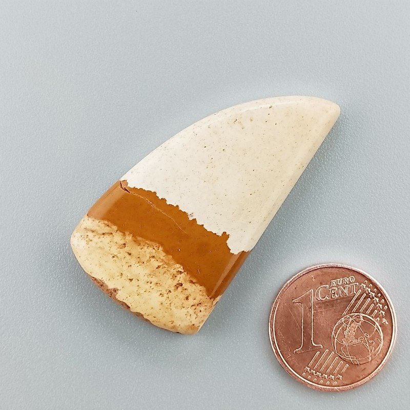 Pietra Paesina Naturale Forma Fantasia Piatto Cabochon Liscio Fatto a Mano 37X20X4mm 6,00gm 1pz