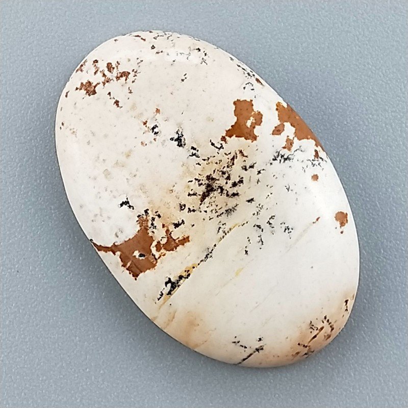 Pietra Paesina Naturale Forma Ovale Piatto Cabochon Liscio Fatto a Mano 29X19X5mm 4,50gm 1pz