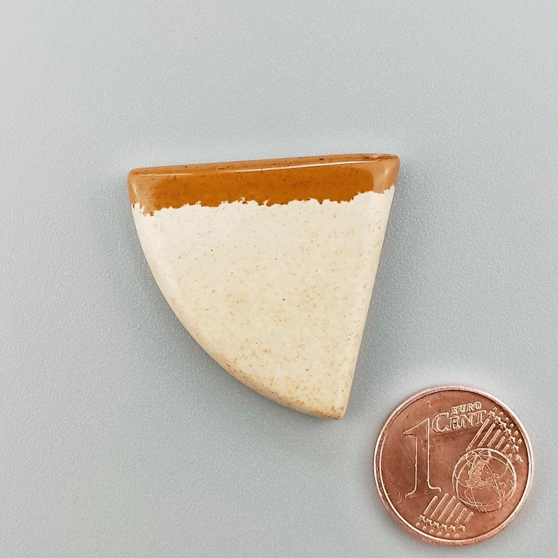 Pietra Paesina Naturale Forma Fantasia Piatto Cabochon Liscio Fatto a Mano 28X33X4mm 5,25gm 1pz