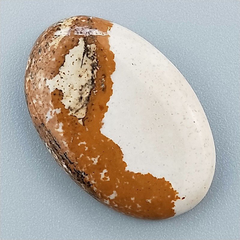 Pietra Paesina Naturale Forma Ovale Piatto Cabochon Liscio Fatto a Mano 29X19X4mm 4,60gm 1pz