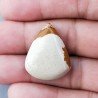 Pietra Paesina Naturale Forma Goccia Piatto Cabochon Liscio Fatto a Mano 27X22X6mm 5,00gm 1pz
