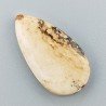 Pietra Paesina Naturale Forma Goccia Piatto Cabochon Liscio Fatto a Mano 31X17X4mm 4,00gm 1pz