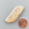 Pietra Paesina Naturale Forma Fantasia Piatto Cabochon Liscio Fatto a Mano 38X14X5mm 5,60gm 1pz