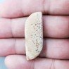 Pietra Paesina Naturale Forma Fantasia Piatto Cabochon Liscio Fatto a Mano 38X14X5mm 5,60gm 1pz