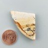 Pietra Paesina Naturale Forma Fantasia Piatto Cabochon Liscio Fatto a Mano 40X24X5mm 7,55gm 1pz