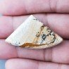 Pietra Paesina Naturale Forma Fantasia Piatto Cabochon Liscio Fatto a Mano 40X24X5mm 7,55gm 1pz
