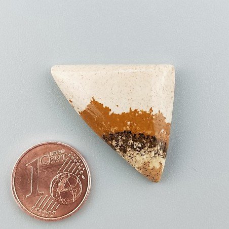 Pietra Paesina Naturale Forma Fantasia Piatto Cabochon Liscio Fatto a Mano 20X32X6mm 4,90gm 1pz