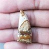 Pietra Paesina Naturale Forma Fantasia Piatto Cabochon Liscio Fatto a Mano 31X15X7mm 5,90gm 1pz