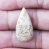 Pietra Paesina Naturale Forma Goccia Piatto Cabochon Liscio Fatto a Mano 28X14X6mm 3,10gm 1pz