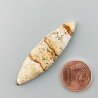 Pietra Paesina Naturale Forma Marquise Piatto Cabochon Liscio Fatto a Mano 45X13X4mm 3,95gm 1pz