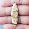 Pietra Paesina Naturale Forma Marquise Piatto Cabochon Liscio Fatto a Mano 45X13X4mm 3,95gm 1pz