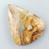 Pietra Paesina Naturale Forma Goccia Piatto Cabochon Liscio Fatto a Mano 35X28X6mm 8,20gm 1pz