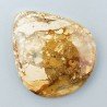 Pietra Paesina Naturale Forma Goccia Piatto Cabochon Liscio Fatto a Mano 35X30X6mm 7,75gm 1pz