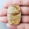 Pietra Paesina Naturale Forma Cuscino Piatto Cabochon Liscio Fatto a Mano 42X29X5mm 13,40gm 1pz