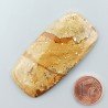 Pietra Paesina Naturale Forma Cuscino Piatto Cabochon Liscio Fatto a Mano 53X26X5mm 13,50gm 1pz