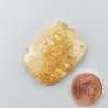 Pietra Paesina Naturale Forma Cuscino Piatto Cabochon Liscio Fatto a Mano 30X23X5mm 6,05gm 1pz