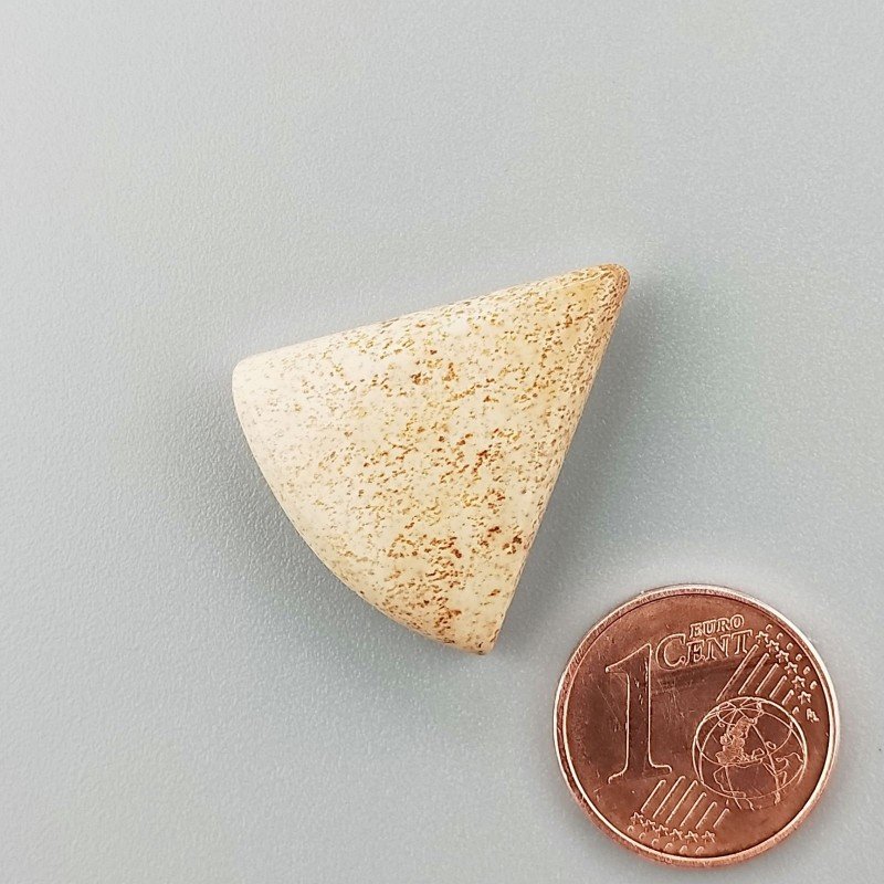 Pietra Paesina Naturale Forma Fantasia Piatto Cabochon Liscio Fatto a Mano 24X22X6mm 4,10gm 1pz